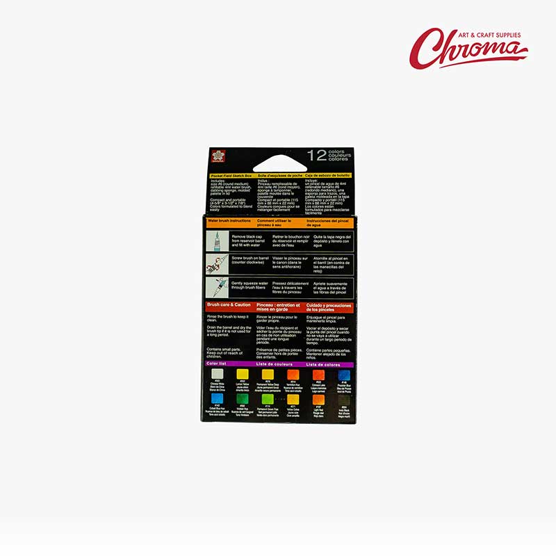 Sakura Koi Water Colors Pocket Field Sketch Box 12 colors